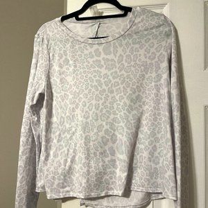 White and Grey Cheetah Long Sleeve